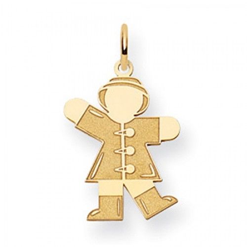 Firefighter Charm in Yellow Gold - 14kt - Glossy Finish - Inviting