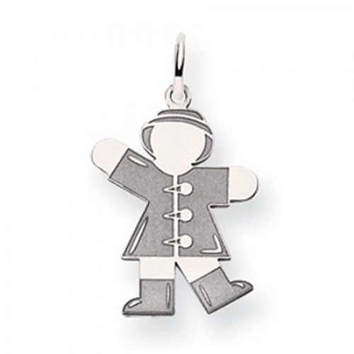 Firefighter Charm in 14kt White Gold - Polished Finish - Fetching - Women
