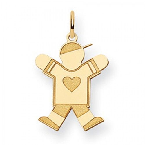 Heart Boy Charm in Yellow Gold - 14kt - Glossy Finish - Ravishing - Women