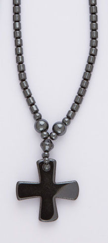 17"" Hematite Cross Necklace Case Pack 36