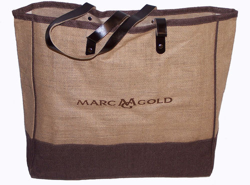 Marc Gold Jute Tote Bag
