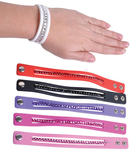 8"" Bling Silicone Bracelet Case Pack 12