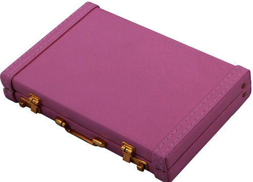 Premium Briefcase Business Card Holder Pink Case Pack 25