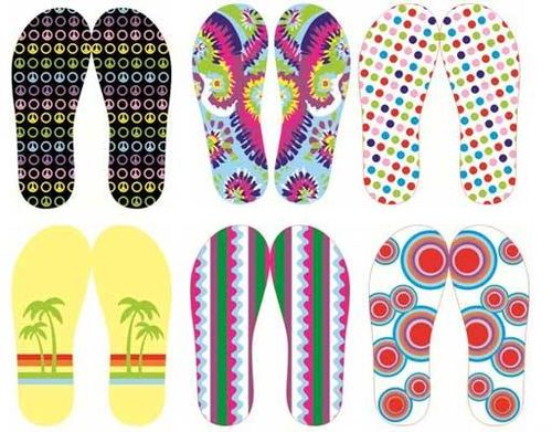 Women's Assorted Patterned Flip Flops Case Pack 72