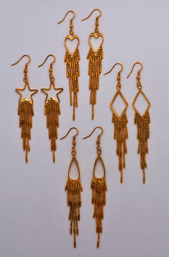Dangling Earrings Gold Plated Case Pack 36