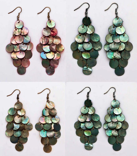Sea Shell Dangling Earrings Case Pack 12