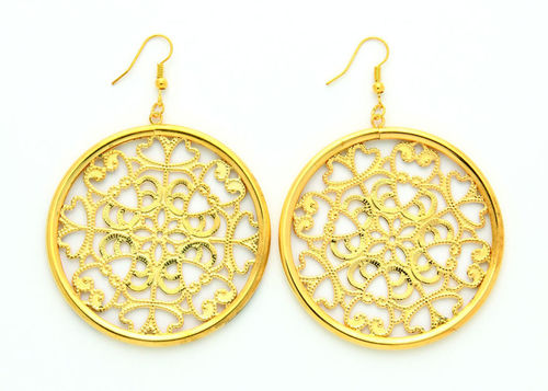 Fashion Earrings with Filigree- Gold Plated Case Pack 36