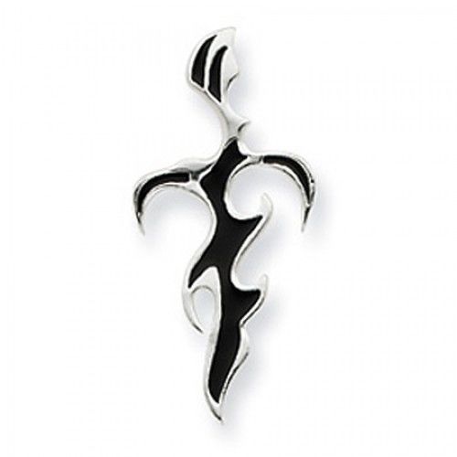 Sterling Silver Gothic Dagger Pendant Drop