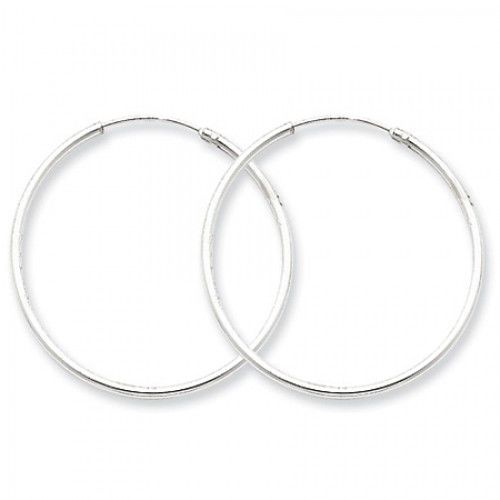 Round Earrings - Hoop in Sterling Silver - Endless Backs - Women - Bright