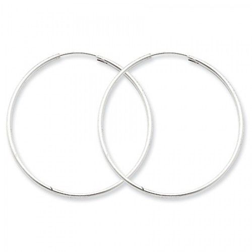 Round Earrings - Hoop in Sterling Silver - Endless Back - Women - Stylish