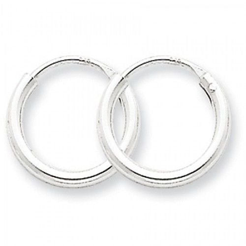 Sterling Silver Endless Hoop Earrings - 2mm X 12mm