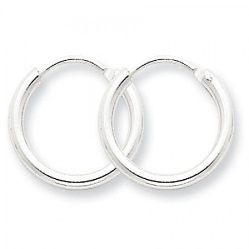 Round Earrings - Hoop in Sterling Silver - Endless Back - Women - Astonishing