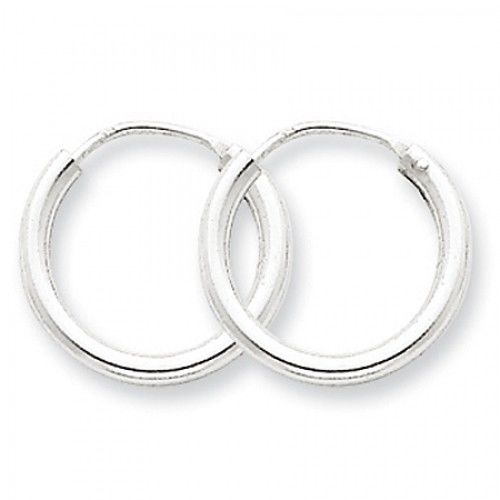 Round Earrings - Hoop in Sterling Silver - Endless Backs - Women - Astounding