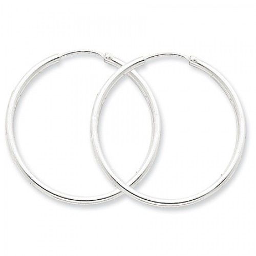 Round Earrings - Hoop in Sterling Silver - Endless Backs - Women - Brilliant