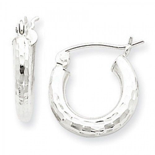 Round Earrings - Hoop in Sterling Silver - Post with Hinge - Women - Captivating