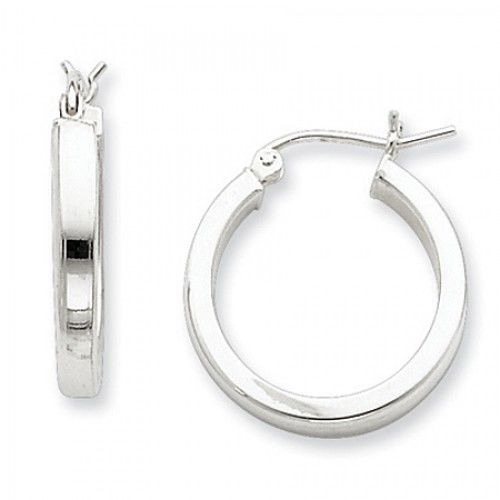 Round Earrings - Hoop in Sterling Silver - Post W/ Hinge - Women - Stunning