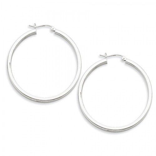 Round Earrings - Hoop in Sterling Silver - Notched with Hinge - Captivating