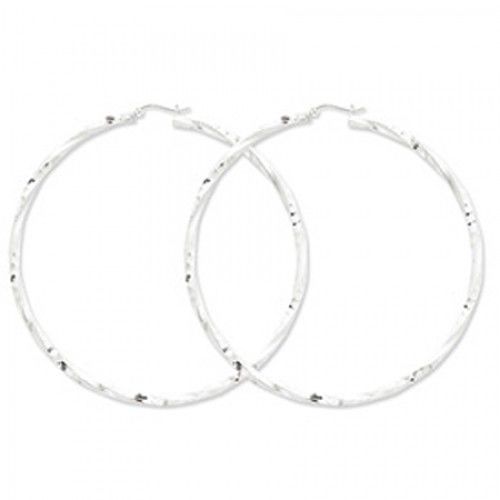Twisted Round Earrings - Hoop in Sterling Silver - Post W/ Hinge - Appealing