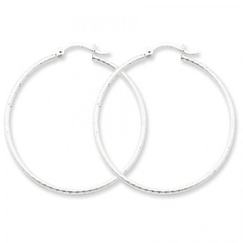 Round Earrings - Hoop in Sterling Silver - Hinge with Post - Magnificent