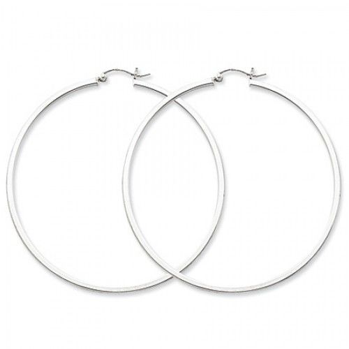 Square Tube Earrings - Hoop in Sterling Silver - Hinge W/ Post - Captivating