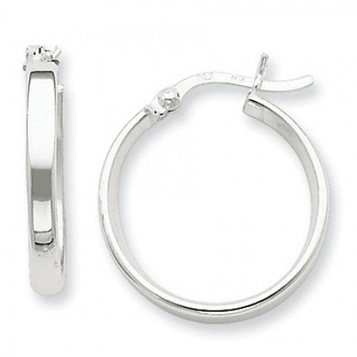 Round Earrings - Hoop in Sterling Silver - Notched with Hinge - Women - Fetching
