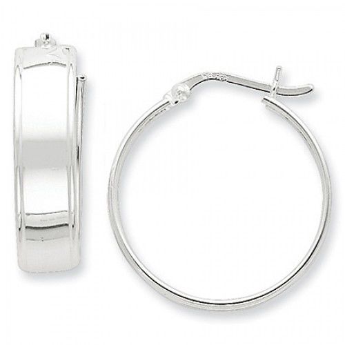 Round Earrings - Hoop in Sterling Silver - Hinge Back - Women - Adorable
