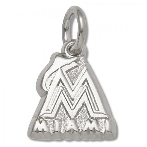 Miami Marlins Charm in 14kt White Gold - Mirror Polish - Excellent