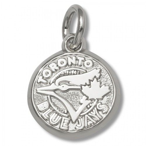 Toronto Blue Jays Charm in 14kt White Gold - Dazzling - Unisex Adult