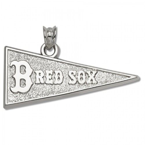 Officially Licensed Sterling Silver Boston Red Sox Pendant Flag