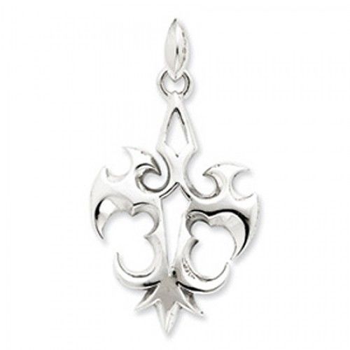 Sterling Silver Gothic Shield Pendant Dangle