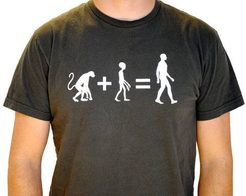 Twill Co ""Evolution"" Design Graphic T Shirt- Mens Large Case Pack 12