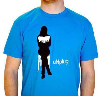 Twill Co ""Unplug"" Design Graphic T Shirt- Mens Large Case Pack 12