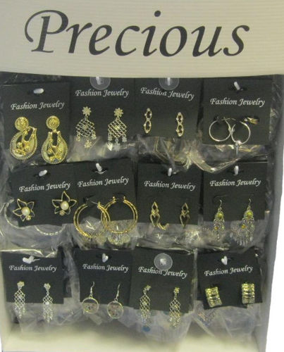 Precious Fashion Jewelry Assorted Earring Display Case Pack 144