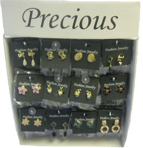 Precious Fashion Jewelry Earring Display Case Pack 144