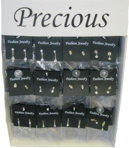 Elegant Fashion Jewelry Earring Display Case Pack 144