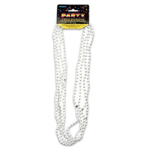 Silver Bead Necklace 32"" 4 Count Case Pack 144