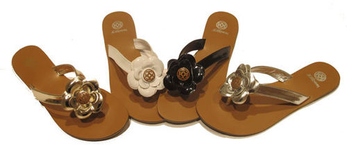 Women's Thong Sandals w/ Flower Adornment Case Pack 36