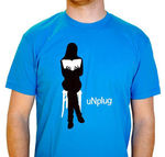 Twill Co ""Unplug"" Design Graphic T Shirt- Mens Small Case Pack 12