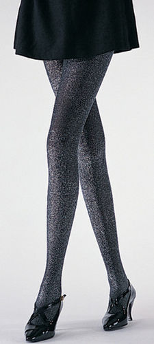 Lurex Opaque Tights Silver