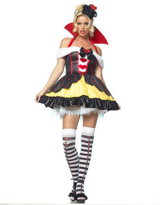 Women's Costume: Queen of Hearts 3Pc- Large