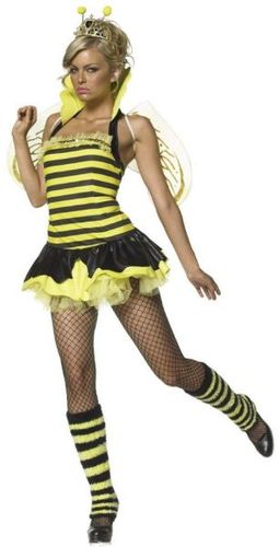 Women's Costume: Queen Bumble Bee Sexy- Medium/Large