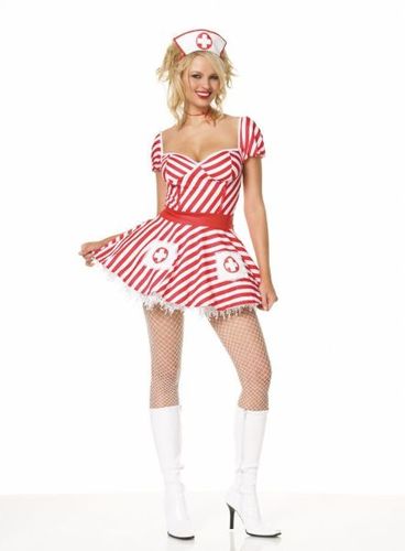 Women's Costume: Candy Striper Dress- Extra Large