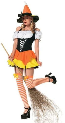 Women's Costume: Kandy Korn Sexy Witch- Medium
