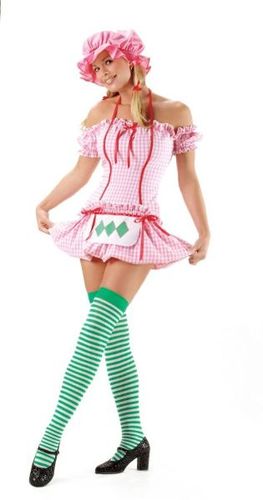 Women's Costume: Strawberry Doll- Extra Large