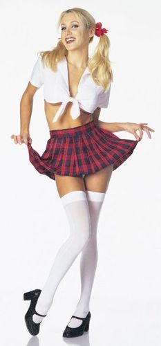 Sexy School Girl Green Women's Costume- Medium/Large