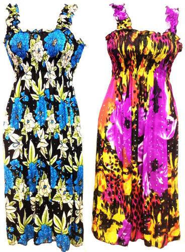Womens Ruffle Strap Sparkle Dress Case Pack 12
