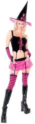 Women's Costume: Playboy Hipster Witch- Extra Small