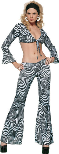 Women's Costume: Retro Jumpsuit- Medium/Large