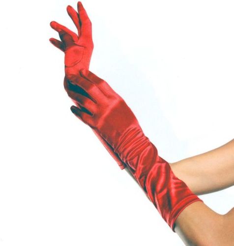 Elbow Length Gloves- Red