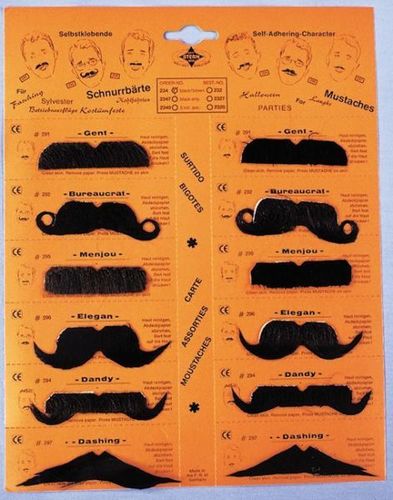 Mustache Card Of 12 Esq. 1
